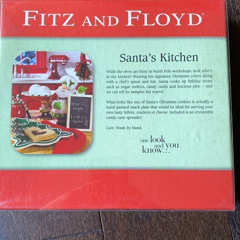 NIB Fitz and Floyd snack plate and spreader Christmas plate - Picture 5 of 8